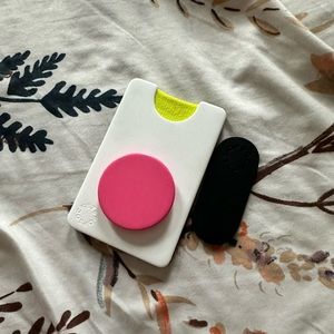 Pop socket phone card holder